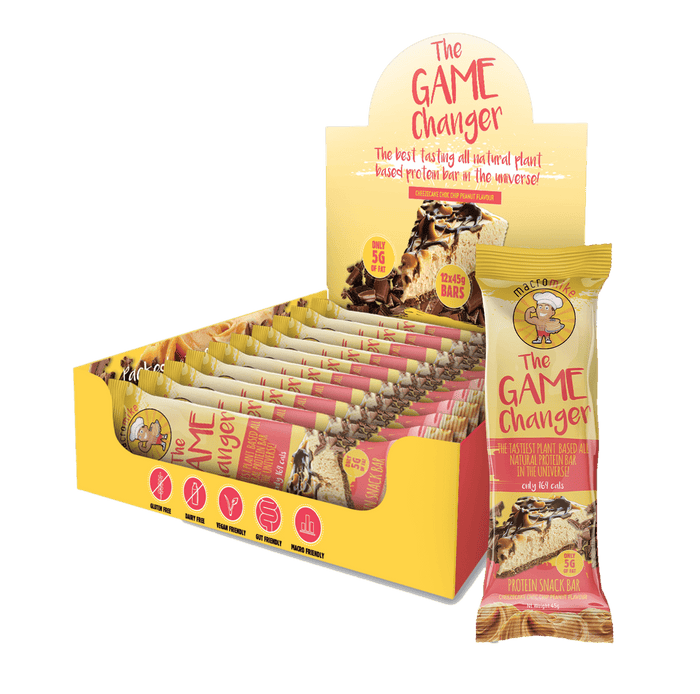 Macro Mike The Gamechanger Protein Bars Cheezecake Peanut Butter Choc Chip