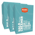 BUBS Naturals MCT Oil Powder, Vegan Halo Functional Creamer, 14ct travel pack, bundle of 3