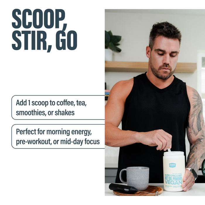 Scoop, stir, and go with BUBS MCT Oil Powder