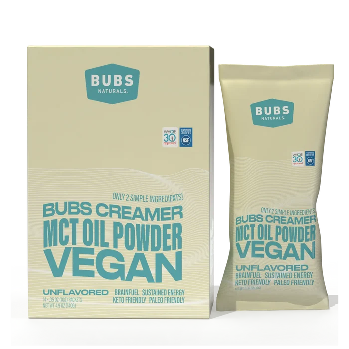 BUBS MCT Oil Powder pouch and tub