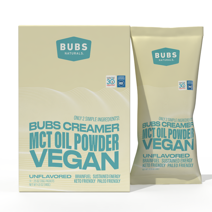 BUBS MCT Oil Powder Vegan travel stick packs