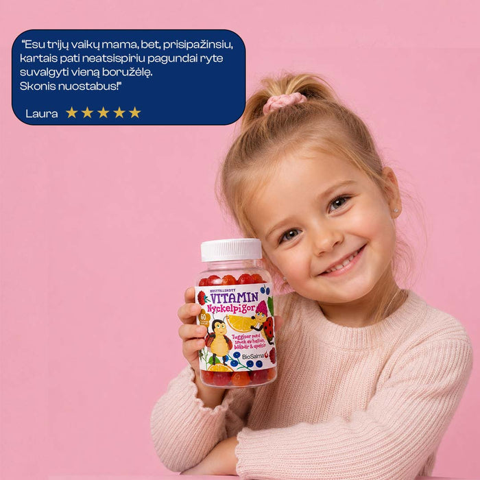 Multivitaminai guminukai vaikams „BORUŽĖLĖS“, 60 guminukų