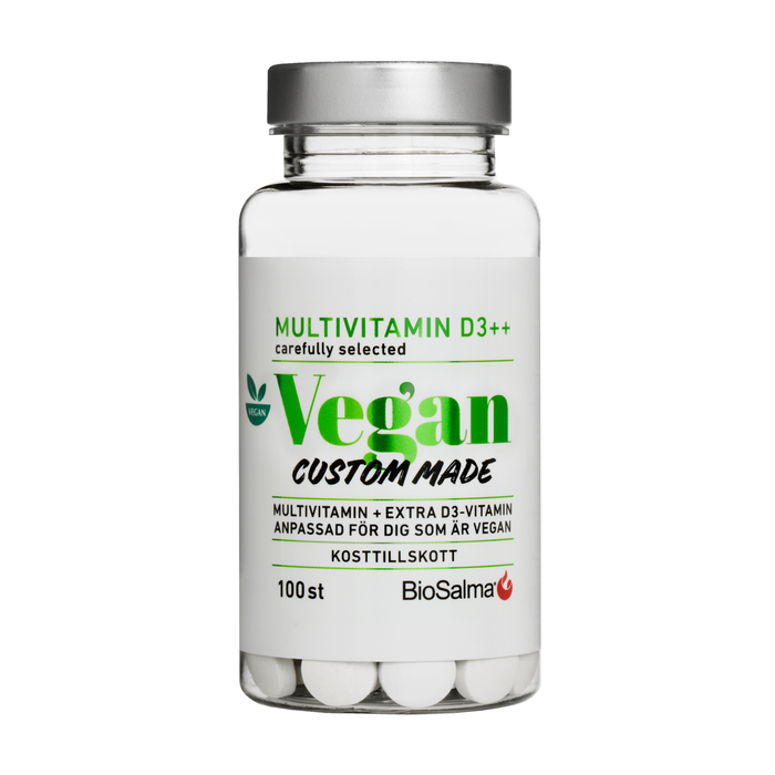 Multivitaminai Veganams su Vitaminu D3, 100 tablečių – nuotrauka 1