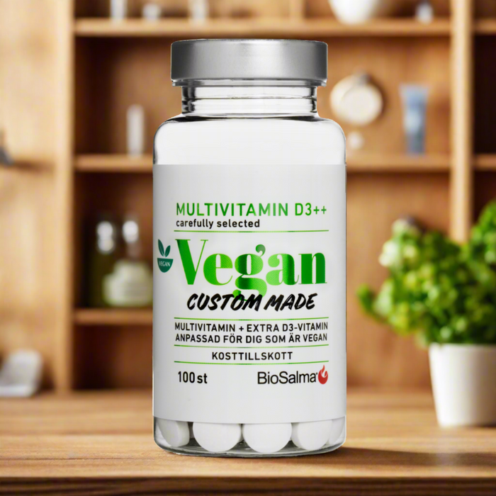Multivitaminai Veganams su Vitaminu D3, 100 tablečių – nuotrauka 3
