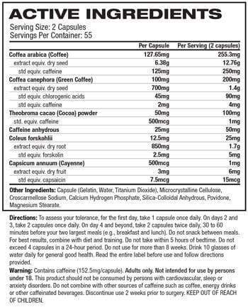 Muscletech Hydroxycut Hardcore Elite 180 caps
