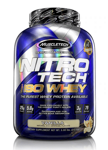 Muscletech Nitro Tech 100% Iso Whey 5lb Vanilla