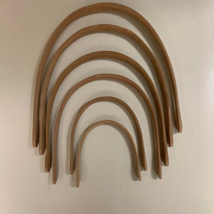 Nantucket Round Cherry handles in order of size from largest to smallest.