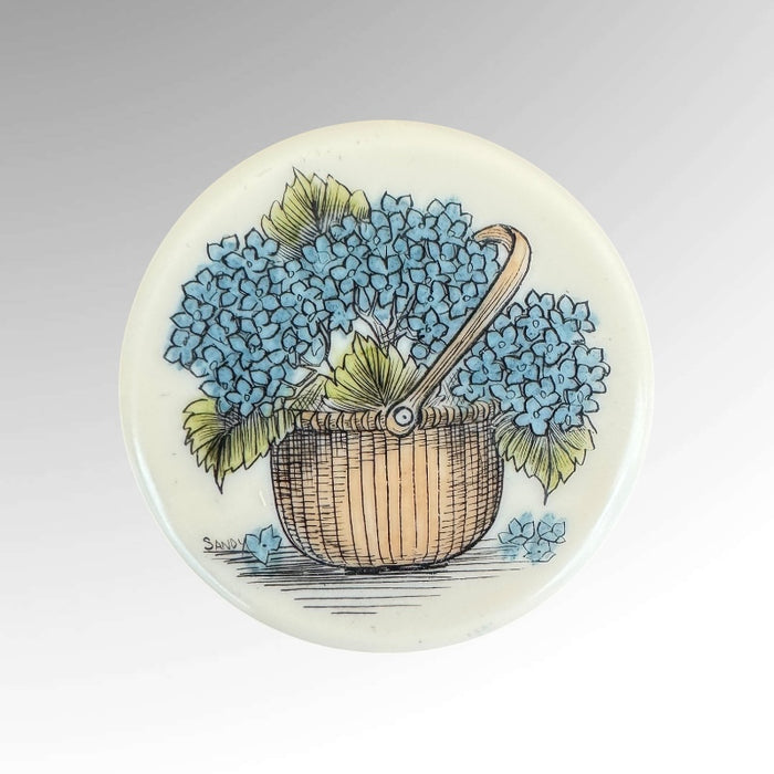 Lightship Basket - Blue Flowers