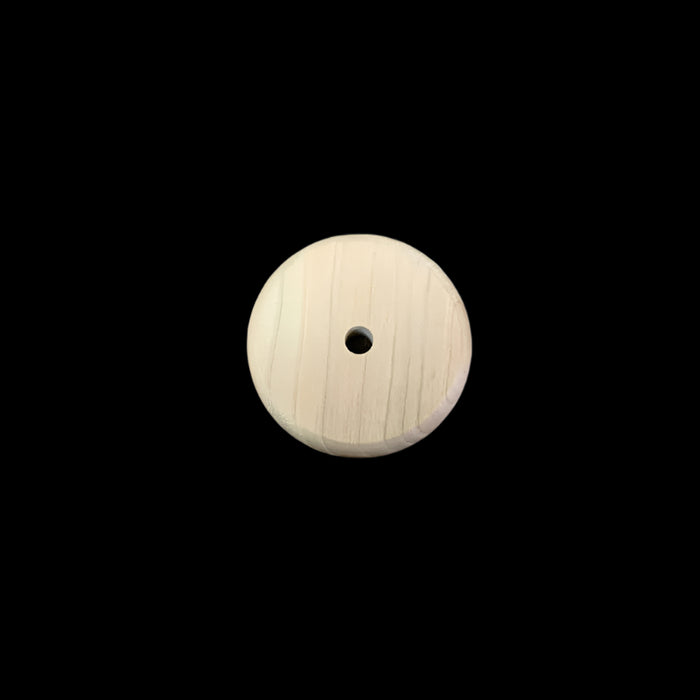 Round Cherry base with hole drilled in center for Nantucket Baskets.