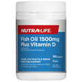 NutraLife Omega 3 Fish Oil 1500mg Plus Vitamin D 180 caps