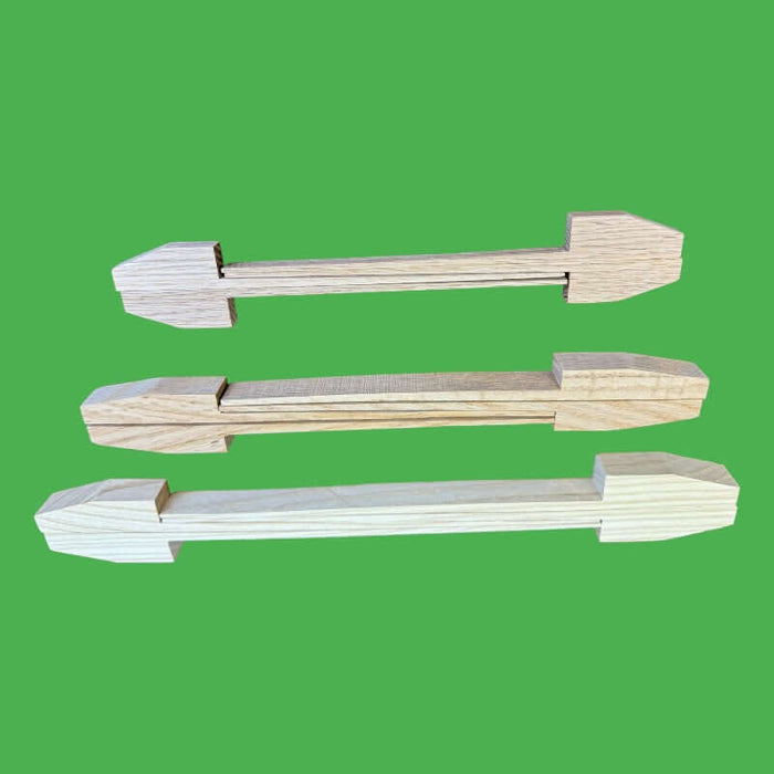 All 3 sizes of Oak Basket feet aligned together.