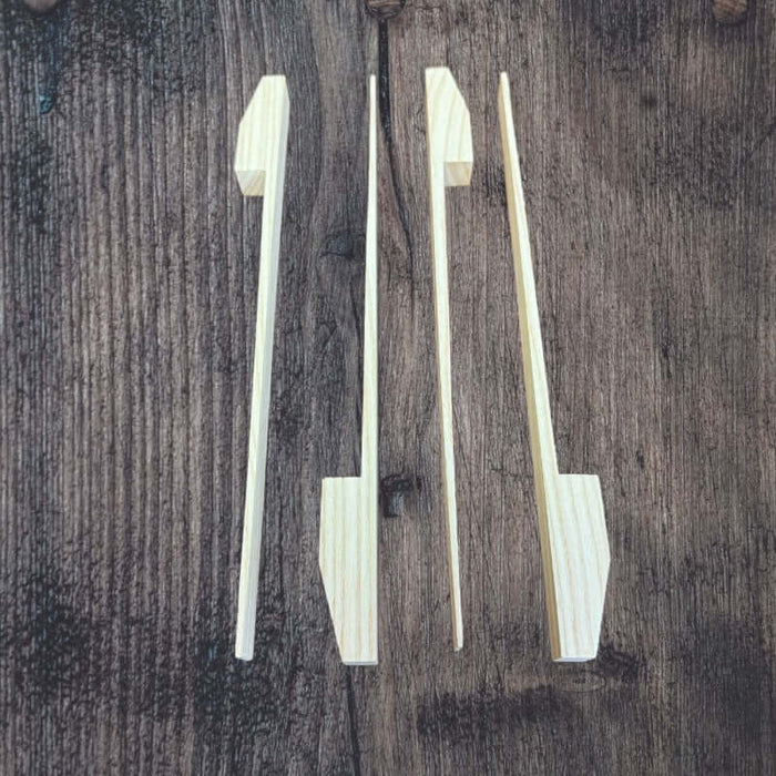 Large Oak Basket feet pair of 4.