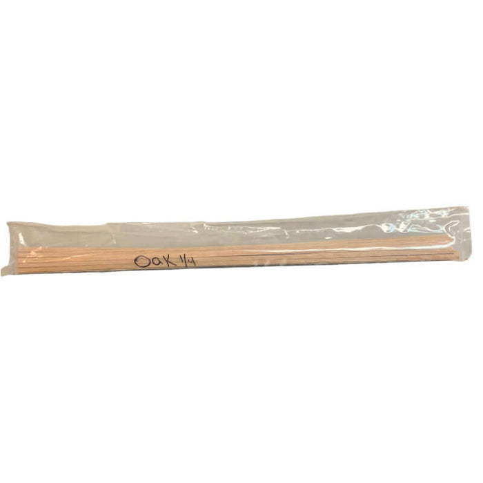 A package of 1/4 inch Oak Staves still in the plastic packaging.