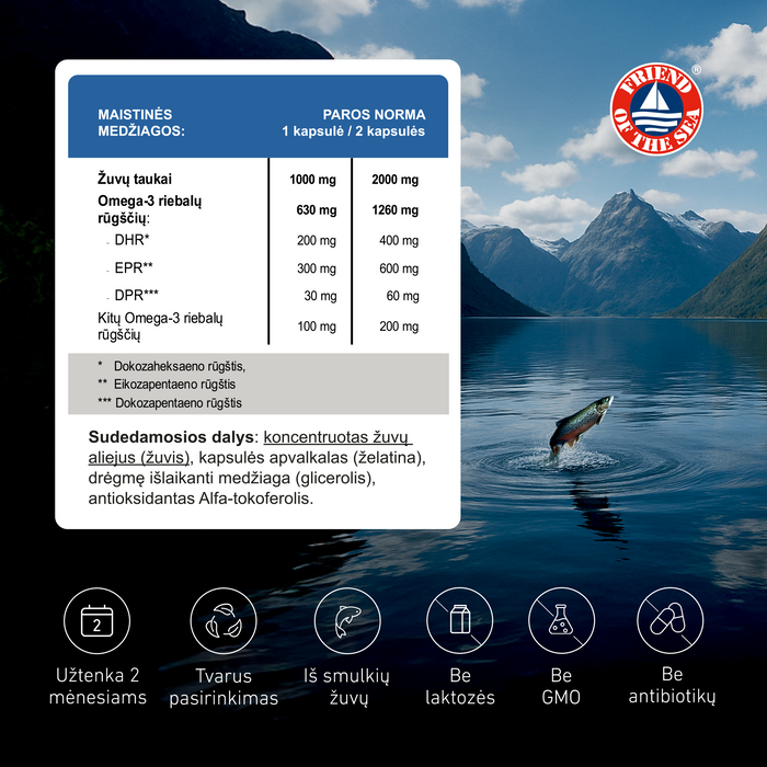 Omega-3 Forte 70%, 120 kapsulių – nuotrauka 6