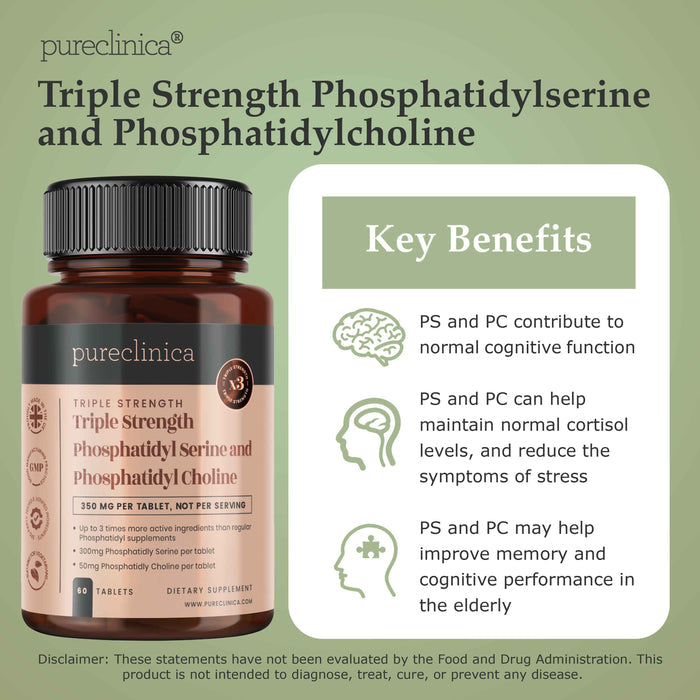 PhosphatidylSerine 350mg + PhosphatidylCholine 50mg x 60 tablets