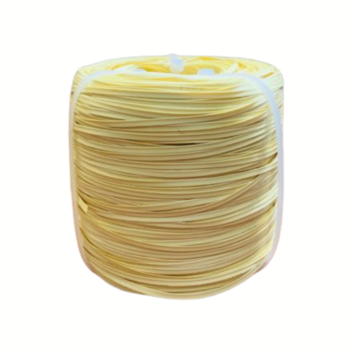 Plastic strand cane for seat weaving on a white background