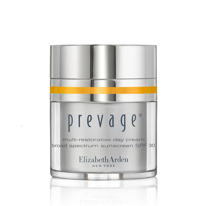 Elizabeth Arden Prevage cream jar on a white background