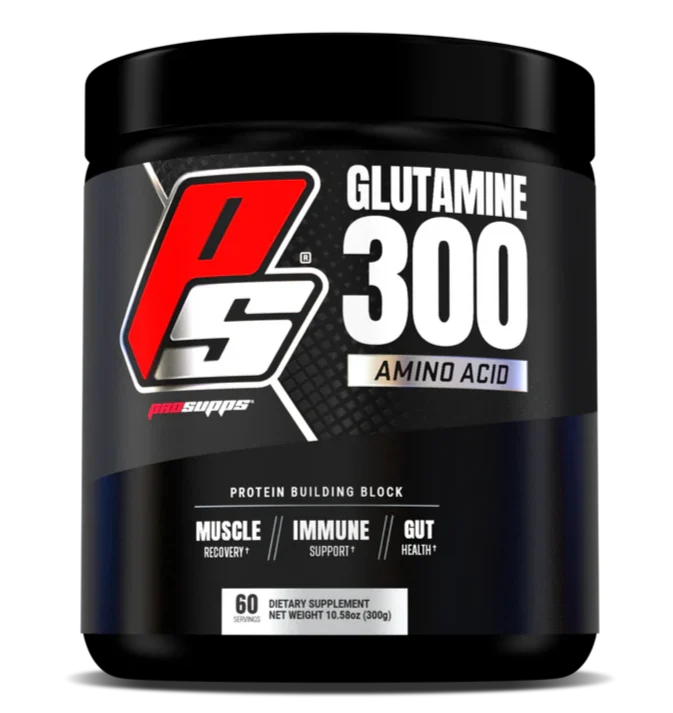 ProSupps Glutamine 300 supplement container on a white background
