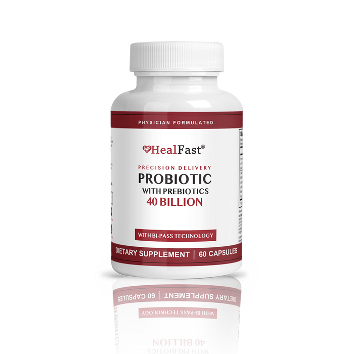 Probiotic 40 Billion CFU with Prebiotics - Dietary Supplement - 60 Capsules