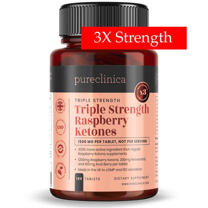 Raspberry Ketones with Acai and Resveratrol 1500mg x 180 tablets