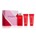 Elizabeth Arden Red Door perfume set with a pink box on a white background