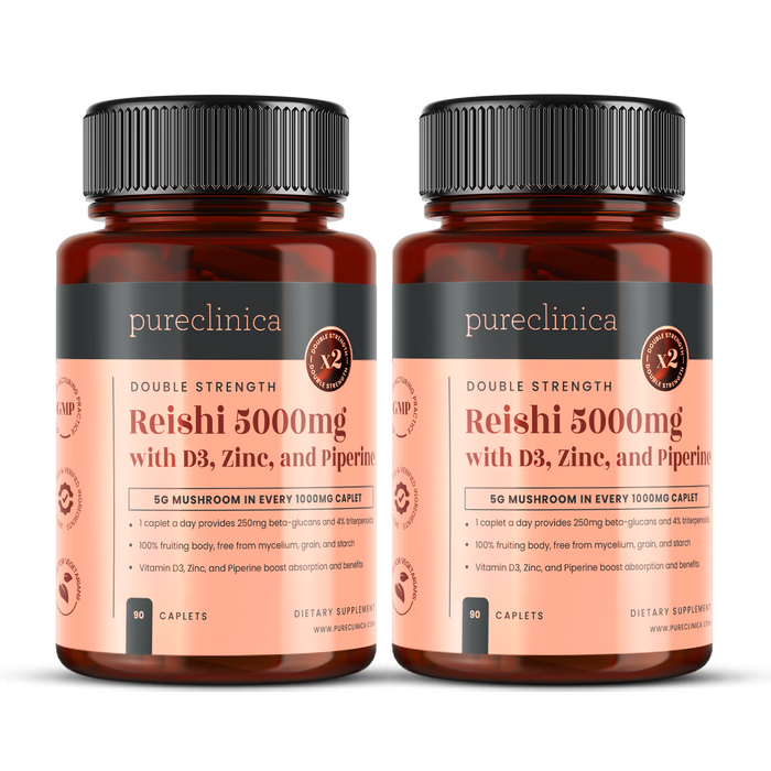 Reishi 5000mg + D3, Zinc and Piperine x 90 caplets