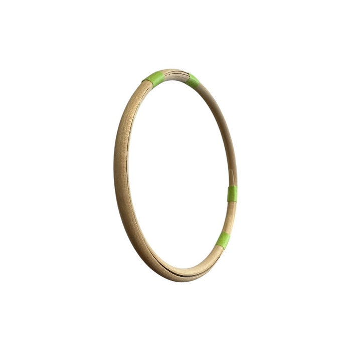 Round Maple 2-piece rim used for Nantucket Basket weaving on a white background