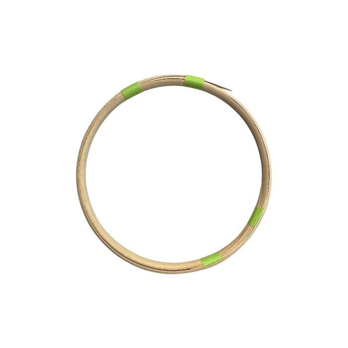 Round Maple 2-piece rim used for Nantucket Basket weaving on a white background