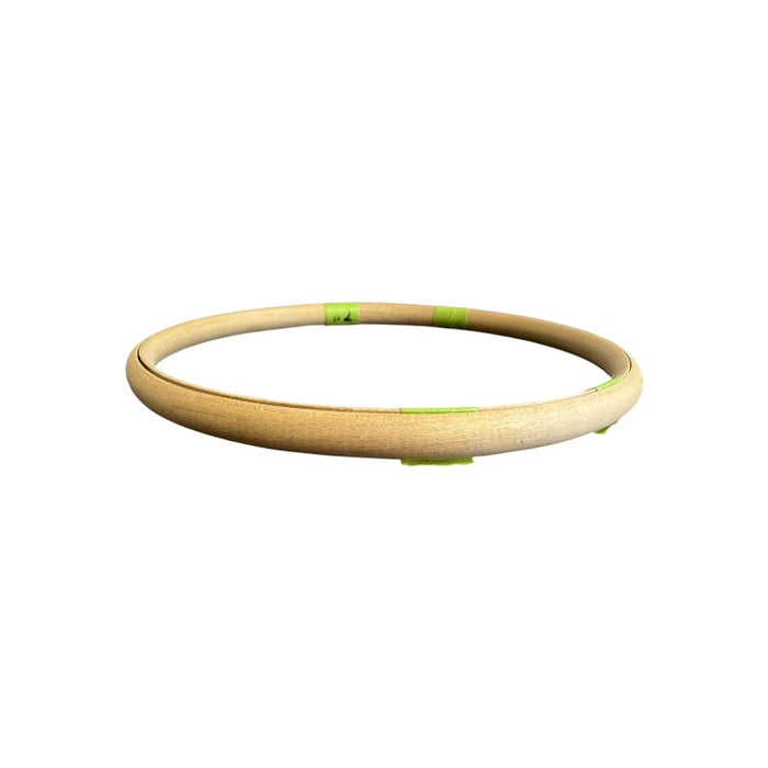 Round Maple 2-piece rim used for Nantucket Basket weaving on a white background