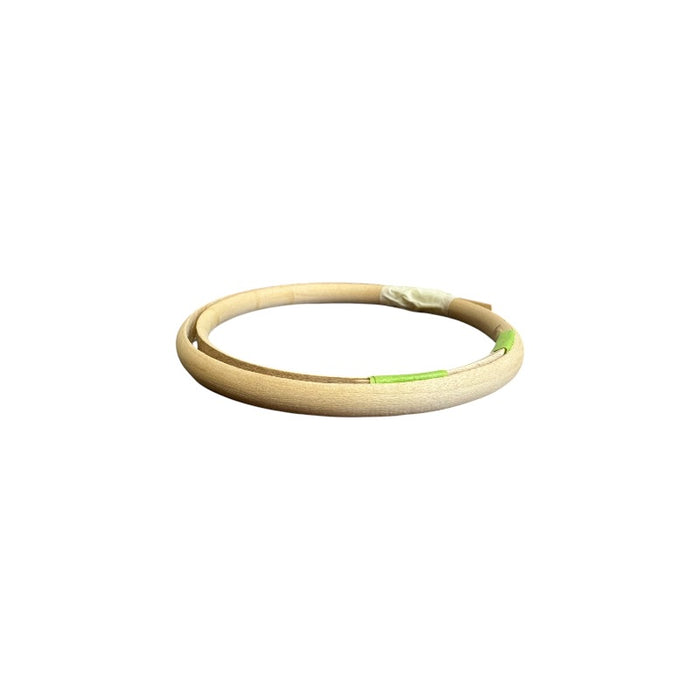 Round Maple 2-piece rim used for Nantucket Basket weaving on a white background