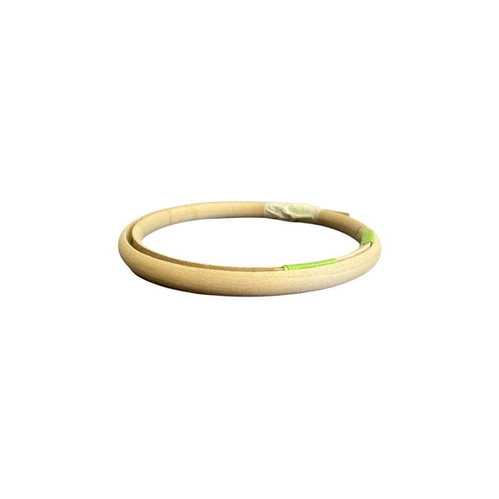 Round Maple 2-piece rim used for Nantucket Basket weaving on a white background