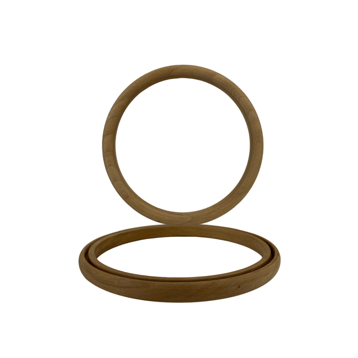 4.5 INCH SOLID CHERRY NANTUCKET BASKET RIMS ON WHITE BACKGROUND SOLD BY HH PERKINS CO.