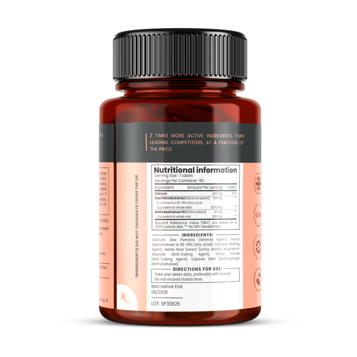 Saw Palmetto + Nettle Extract 3200mg x 90 tablets