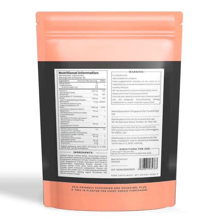 SLCRE® Active Female Ion-Activated Creatine Gummies 5000mg x 120 gummies