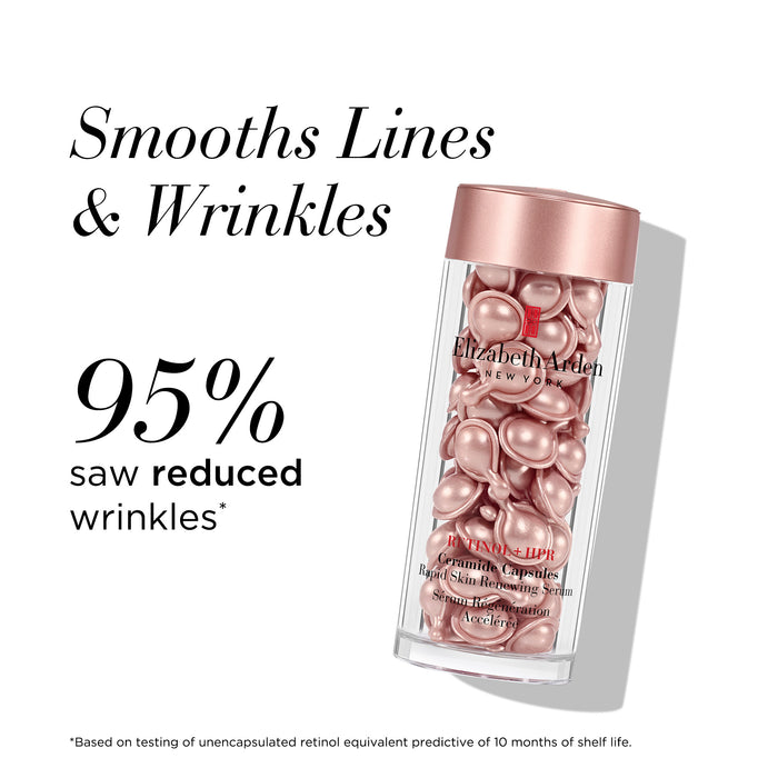 Elizabeth Arden UK Smooth, Repair & Firm 4 -piece Holiday Gift Set, Retinol + HPR Ceramide Capsules Claims
