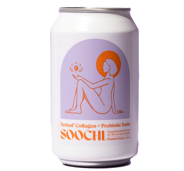 Soochi Collagen + Prebiotic Soda 4 pack / Passion Peach