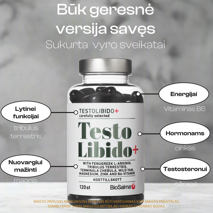 TestoLibido +, 120 kapsulių – nuotrauka 3