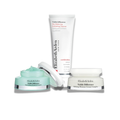 Visible Difference Replenishing HydraGel Complex, Visible Difference Skin Balancing Exfoliating Cleanser, and Visible Difference Refining Moisture Cream Complex all on a white background.