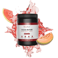HealFast Tissue Repair supplement with watermelon and cantaloupe background
