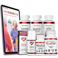 Ultimate Surgery Recovery System including supplements for post-surgery recovery: Cleanse, Probiotic, Max Sleep, and Scar Gel.