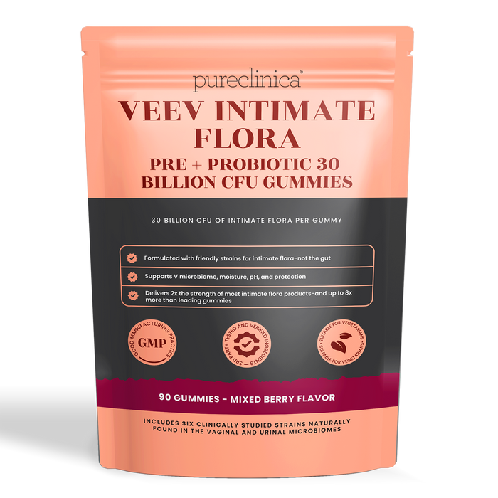 Veev Intimate Flora Pre + Probiotic 30 Billion CFU x 90 gummies