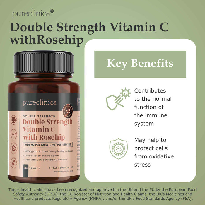 Vitamin C & Rosehip Extract 2000mg x 180 tablets