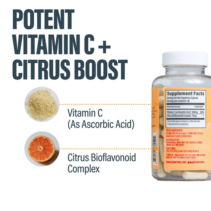 Vitamin C and citrus bioflavonoids in BUBS Boost Vitamin C