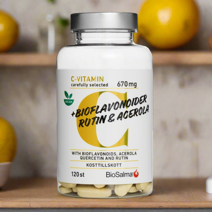Vitaminas C 670mg su Bioflavonoidas, 120 tablečių – nuotrauka 3