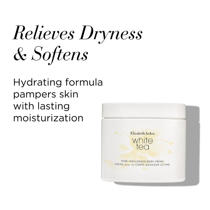 White Background Showing White Tea Body Cream and Benefits