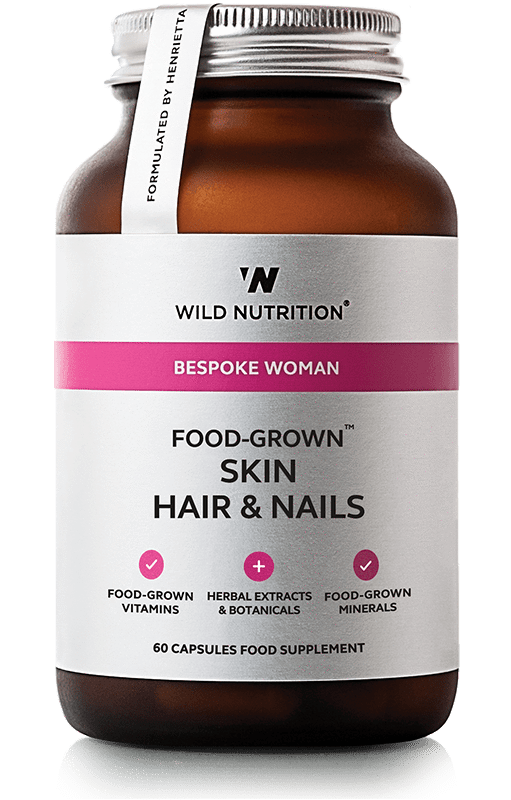 Wild Nutrition Food-Grown Skin Hair & Nails For Women 60 Caps